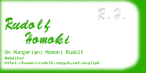 rudolf homoki business card